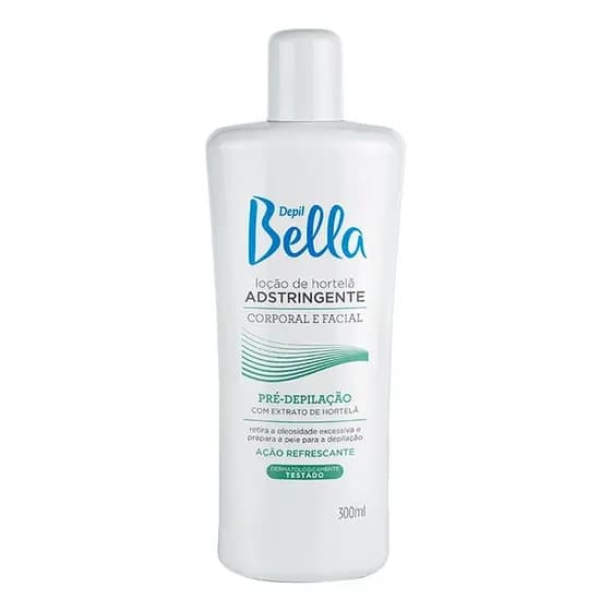 Loção Pré Depilatória Adstringente Hortelã 300ml - Depil Bella