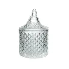 Mini Bomboniere de Vidro Com Tampa 10x6cm