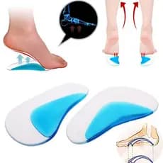 Palmilha Gel de Silicone Macia Massageadora Curva do Pé Qualidade