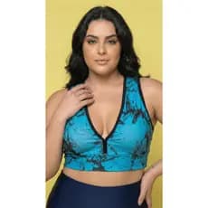 Kit 5 Top Toperes Feminino Fitness Plus size Estampado com bojo Tamanhos Grandes