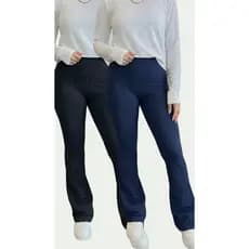 Kit 2 Calça Flare Bailarina Feminina Boca de Sino Confortável Legging