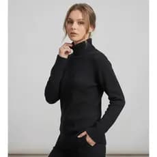 Blusa de Frio Feminina Cacharrel Manga Longa Gola Alta