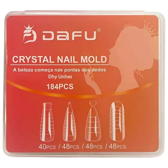 Molde F1 Dafu Cristal Nail Mold 4 Modelos Diferentes de Unhas 184pçs