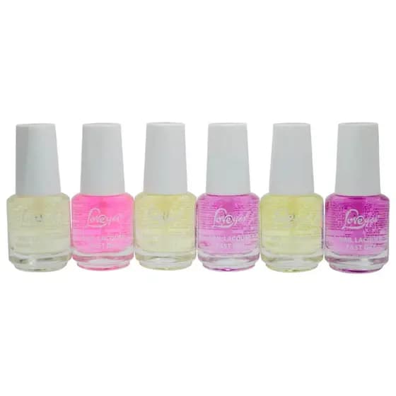 Kit 6 Esmalte Love Yes Vitamina Tratamento Unhas Fracas Secagem Rápida 15ml