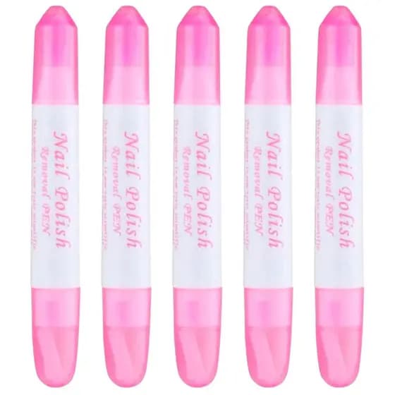 Kit 5 Canetas Removedor de Esmalte Corretor Unhas Profissional