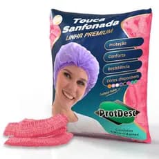 Touca Descartável Protdesc Rosa Bebe 100un
