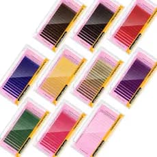 Cílios Nagaraku Colorido para Extensão de Cílios Fio a Fio Mix 7-15 Volume Russo