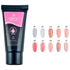 Bisnaga Polygel Dafu 30ml Glitter Gel De Construção Unhas Porcelana