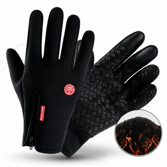 Luva Térmica Resistente a Água Moto Bike Com Touch Screen Unissex Compatível Tela Motoqueiro