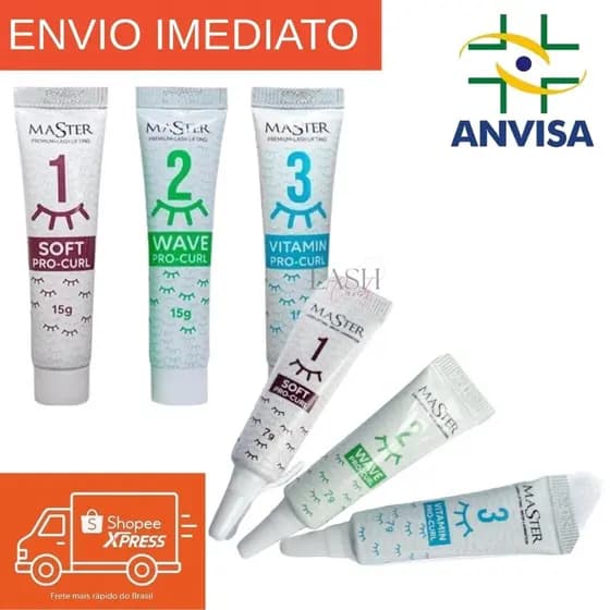 Kit Master Passo 1+ Passo 2 + Passo 3- 7g/15g  Iniciante Master Lashlifting Browlamination Profissional
