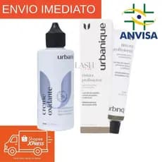 Kit Tintura e Oxidante Urbanique para Cílios Sobrancelhas Barba profissional