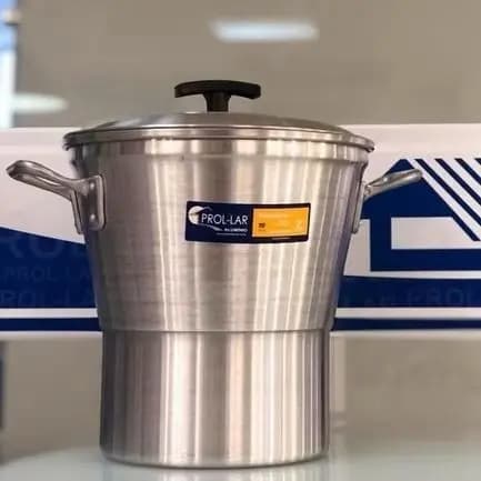 Cuscuzeira Grande Alumínio Prol-lar Hotel Industrial N°26 - 9,7 Litros