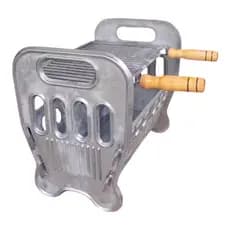 Churrasqueira de Alumínio Desmontável Portátil com Grelha em Alumínio Fundido Bastante Resistente