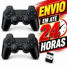 Kit 2 Controles Wireless - Compatível com ( TV box, TV, PC) SÓ FUNCIONA EM ALGUNS MODELOS DE GAME STICK