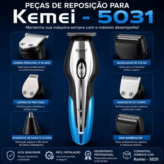 Peças de Reposição Compatíveis com Kemei KM-5031
