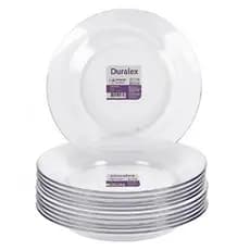 Conjunto 6 Pratos Duralex Astral Fundo Transparente - Resistente