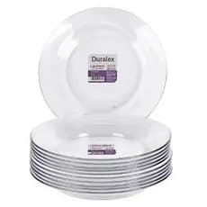 Conjunto 4 Pratos Duralex Astral Fundo Transparente - Resistente