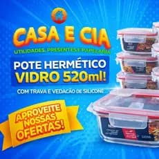POTE HERMÉTICO VIDRO 520ML