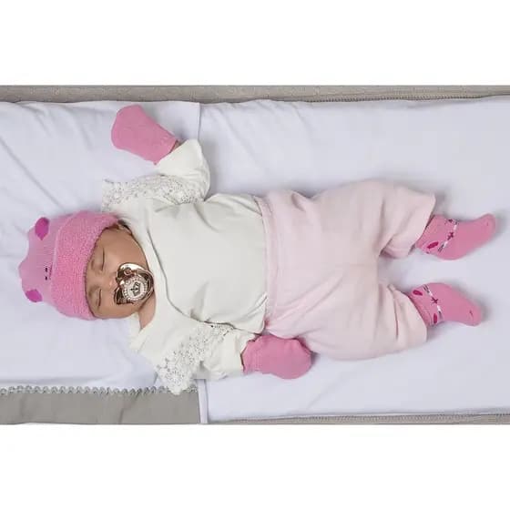 Kit Enxoval Bebê Fofurinha Recém Nascidos Menina Touca Meia Luva - 0 a 3 Meses