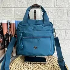 Bolsa feminina nylon impermeável vira mochila transversal tiracolo leve 3em1