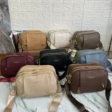 bolsa feminina baú 3 divisões alça de mão e transversal