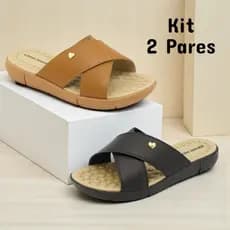 Kit 2 Pares Chinelo Ortopédico Feminino Massageador