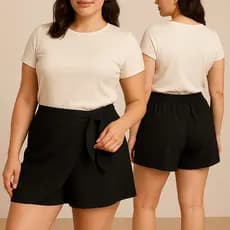 Short Saia Feminino Confortável e Versátil Moda Casual e Elegante para o Verão