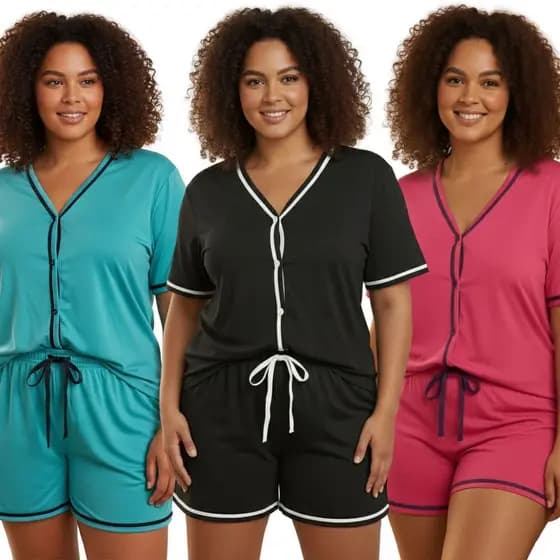 Baby Doll Americano Plus Size / Blogueirinha Com Botão / Baby Doll Pós Cirúrgico Amamentação