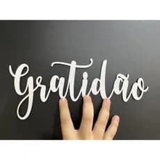 Palavra de Parede Gratidão em MDF