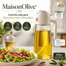 Spray Borrifador e Dosador de Azeite Óleo Vinagre 2 em 1 Cozinha 470ml - (Cores Sortidas)
