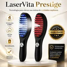Escova Massageadora com Laser 4 em 1 – Tratamento Capilar e Antiqueda