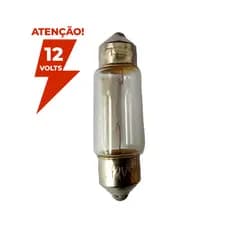 Lâmpada Torpedo Miniatura C5W 12 Volts 5W 10X36 - Sv8.5