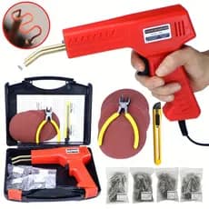 220V Kit Pistola Para Soldar Para-Choques Plásticos + 200 Grampos Profissional