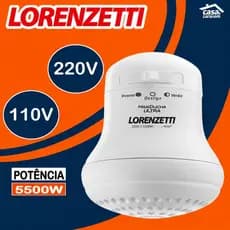 Chuveiro Maxi Ducha Ultra 5500W 127v e 220v Lorenzetti