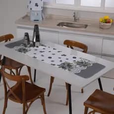 Kit Com 2 Caminho Trilho De Mesa Oxford Estampado 1,45cm x 0.45cm Envio Imediato 100% Poliéster