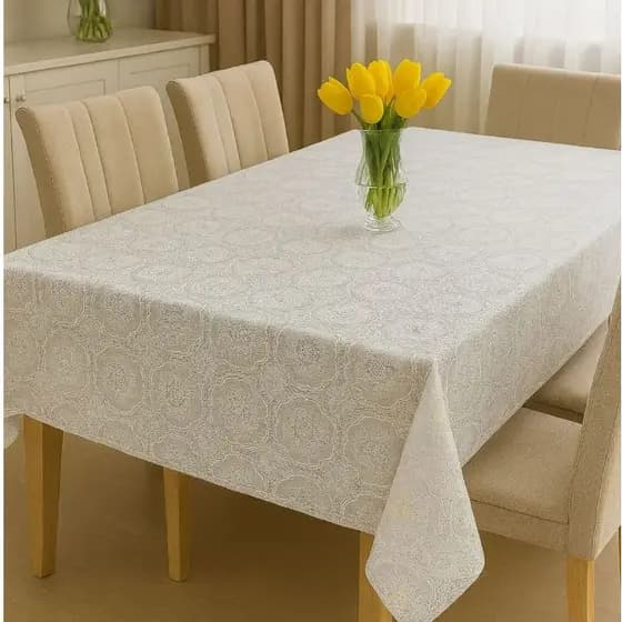 Toalha Estilo Renda Em PVC Para Mesa 4 Tamanhos Disponíveis Estampada Em Relevo Impermeável