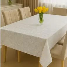 Toalha Estilo Renda Em PVC Para Mesa 4 Tamanhos Disponíveis Estampada Em Relevo Impermeável