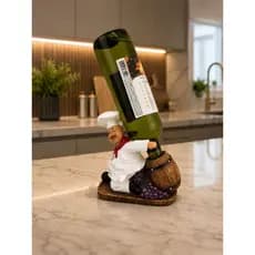 Cozinheiro Porta Vinho, Decoração adega, salas e ambientes sofisticados, enfeite casa moderna, porta litros