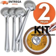 Mini Concha Pequena Pra Servir Molho Caldo Metal Inox Utilidades Qualidade Garantida Acessórios