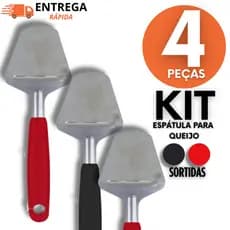 Cortador E Fatiador De Queijo Espátula De Queijo, Mussarela, Plaina em Aço Inox Premium Utilidades