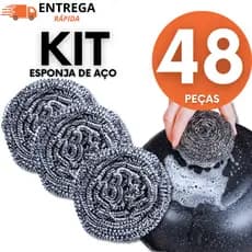 Esponja Aço Inox Kit Lava Louça Limpeza Pesada Não Enferruja Panela, Grelha E Pia Cozinha