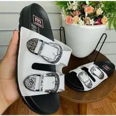 SANDALIA TAMANCO PAPETYFEMININO MOLECA DUAS FIVELA MODELO BIRKEN CONFORTAVEL 34 AO 40