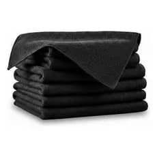 Kit 10 Flanela Microfibra Automotivo Limpa Vidro Pia 50x35cm - Preto