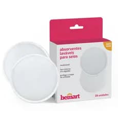 Kit Absorvente Seios Lavável Protetor Amamentação Algodão - 6 Un