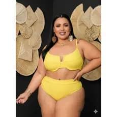 Biquini Andresa Suita PLus size 2 Peças Hot Pant Modelado Elegante Mais Vendido Aro