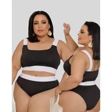 Conjunto 2 peças Biquini Plus size Surpe Grande Modelador Anarruga Mais VENDIDO