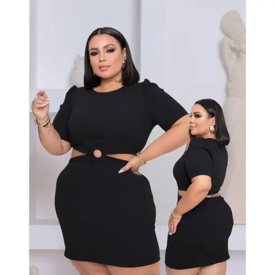 Vestido Plus size Feminino Envio Rapido Anarruga  Festa surpe grande Moda Blogueira