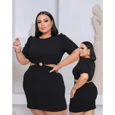 Vestido Plus size Feminino Envio Rapido Anarruga  Festa surpe grande Moda Blogueira