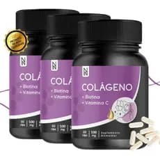 Kit 3x Colágeno Hidrolisado 500mg – 180 Cápsulas Naturally
