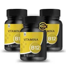 Kit 3x Vitamina B12 500mg – 180 Cápsulas | Envio Imediato